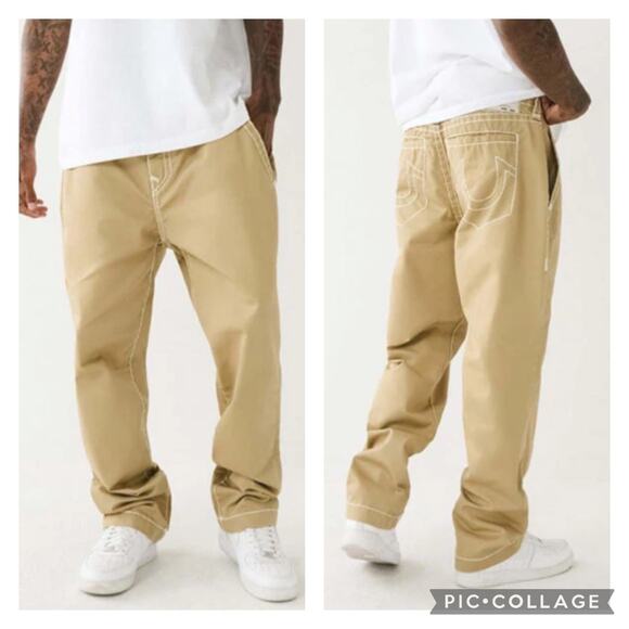 True Religion Bobby Tan Pants Mens 40/31 - Picture 1 of 7